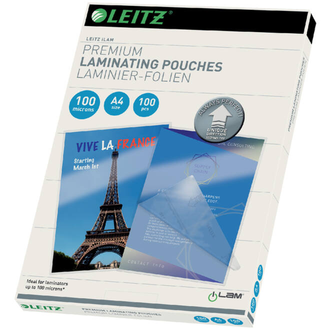 Lamineerhoes Leitz iLAM A4 2x100micron 100stuks