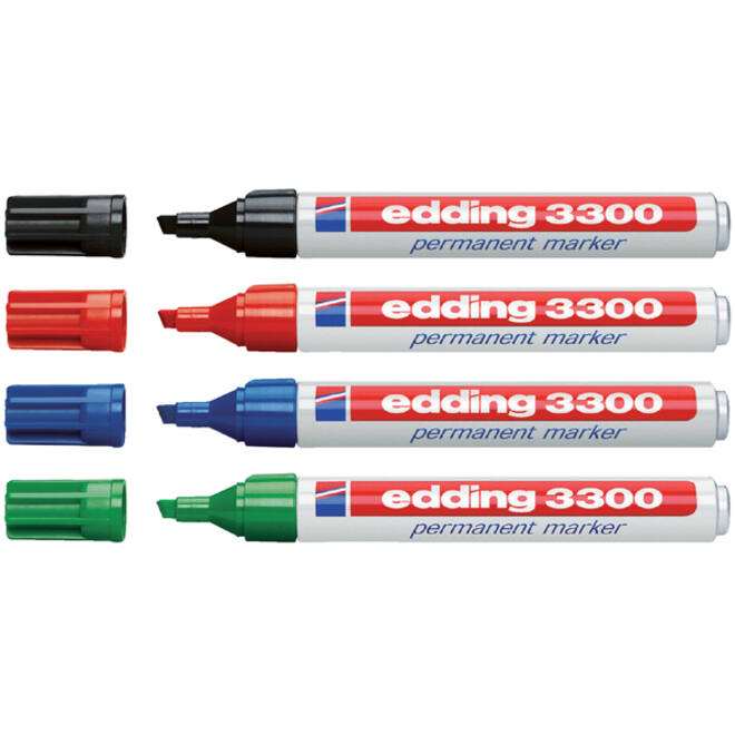 Viltstift edding 3300 schuin 1-5mm zwart