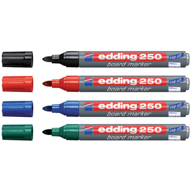 Viltstift edding 250 whiteboard rond 1.5-3mm zwart