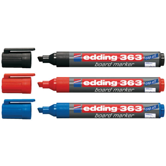 Viltstift edding 363 whiteboard schuin 1-5mm zwart