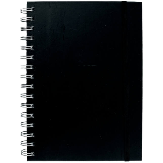 Notitieboek Quantore A5 spiraal tab lijn 192blz 80gr zwart