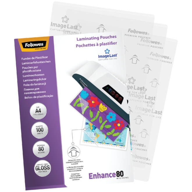 Lamineerhoes Fellowes A4 2x80micron glans 100stuks