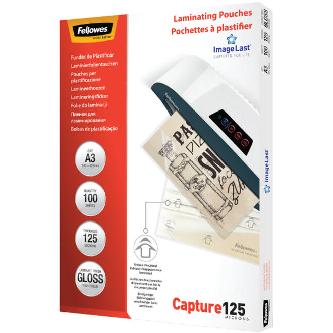 Lamineerhoes Fellowes A3 2x125micron glans 100stuks