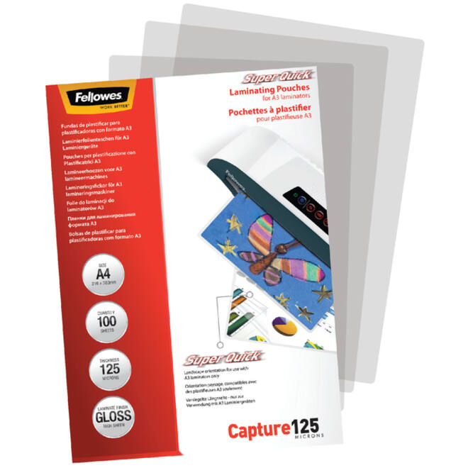 Lamineerhoes Fellowes A4 Superquick 2x125micron 100stuks