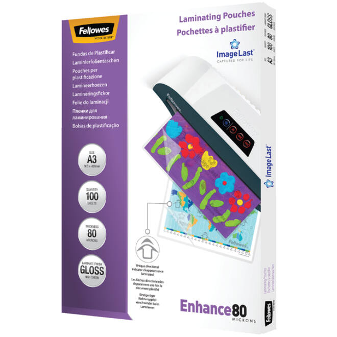 Lamineerhoes Fellowes A3 2x80micron glans 100stuks