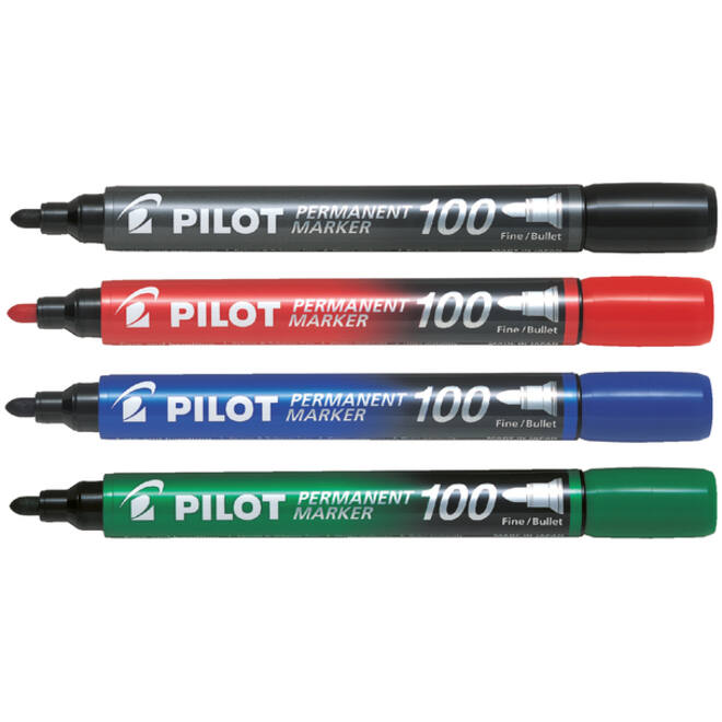 Viltstift PILOT 100 rond fijn rood