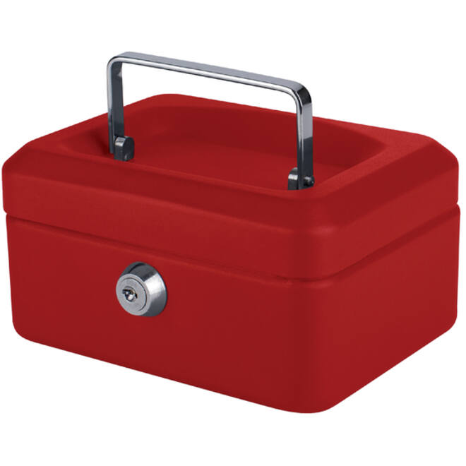 Geldkist Quantore 150x115x80mm rood