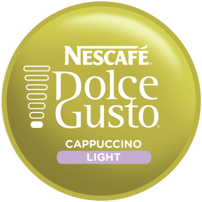 Koffiecups Dolce Gusto Cappuccino light 16 stuks voor 8 kopjes