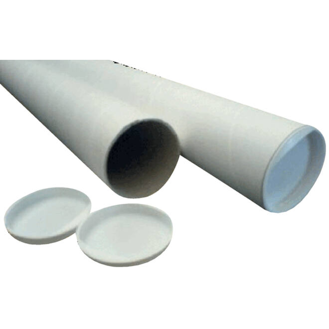 Verzendkoker CleverPack A0 850x50x1.5 met doppen wit pak à 20 stuks