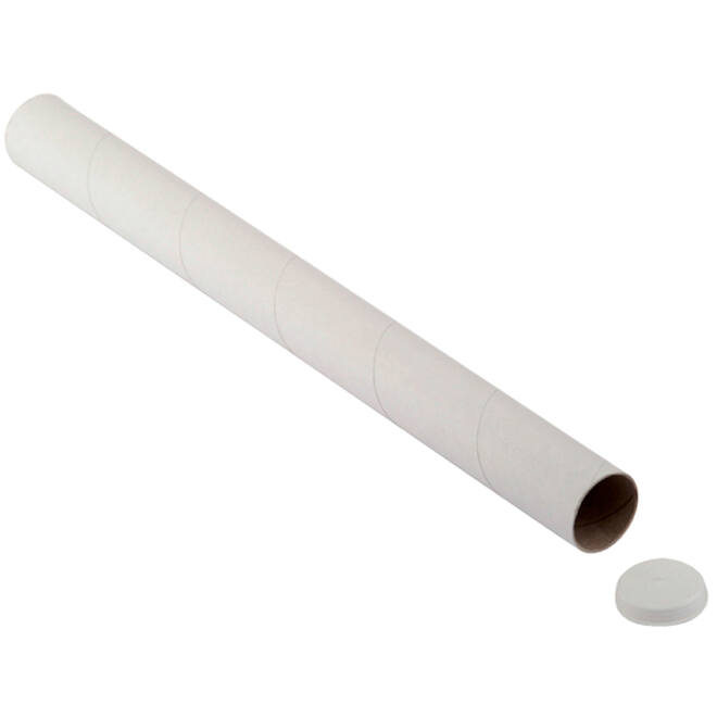 Verzendkoker CleverPack A0 850x50x1.5 met doppen wit pak à 5 stuks