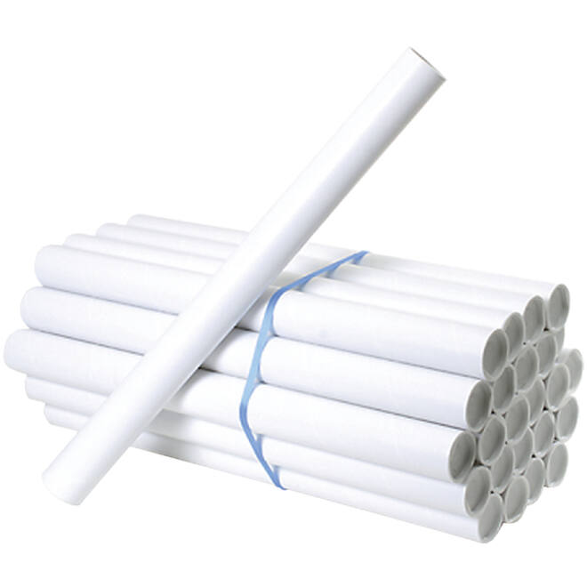 Verzendkoker CleverPack A0 850x50x1.5 met doppen wit pak à 20 stuks