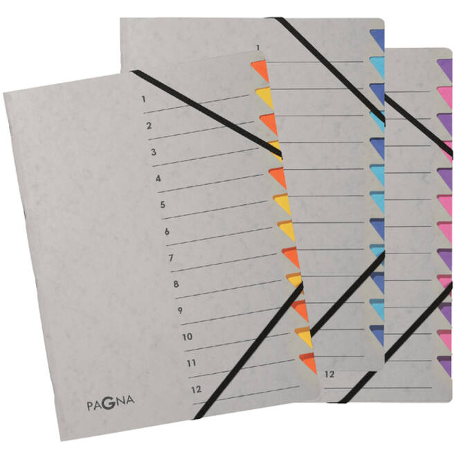 Sorteermap Pagna Easy A4 12 tabs paars/lila