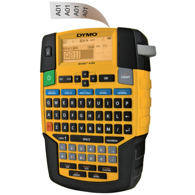 Labelprinter Dymo Rhino 4200 industrieel qwerty 19mm geel