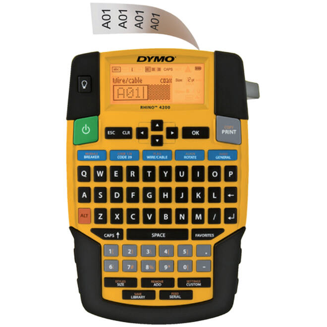 Labelprinter Dymo Rhino 4200 industrieel qwerty 19mm geel