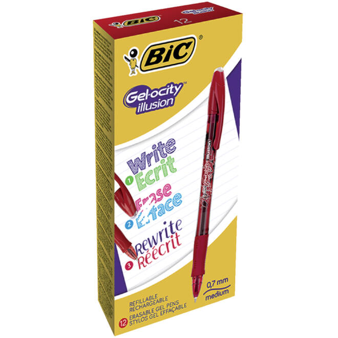 Gelschrijver Bic Gel-ocity illusion medium rood