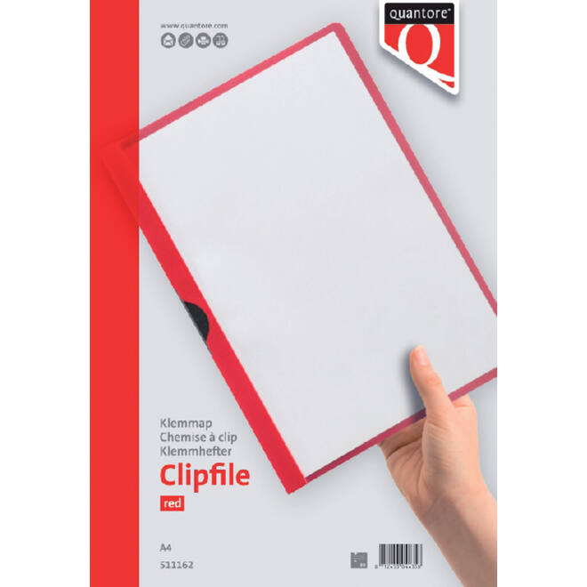 Klemmap Quantore A4 3mm rood