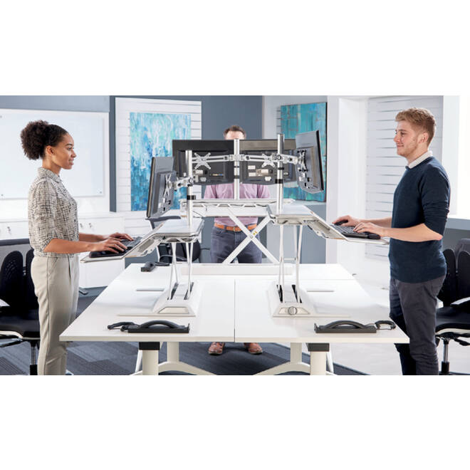 Zit-Sta werkplek Fellowes Lotus wit