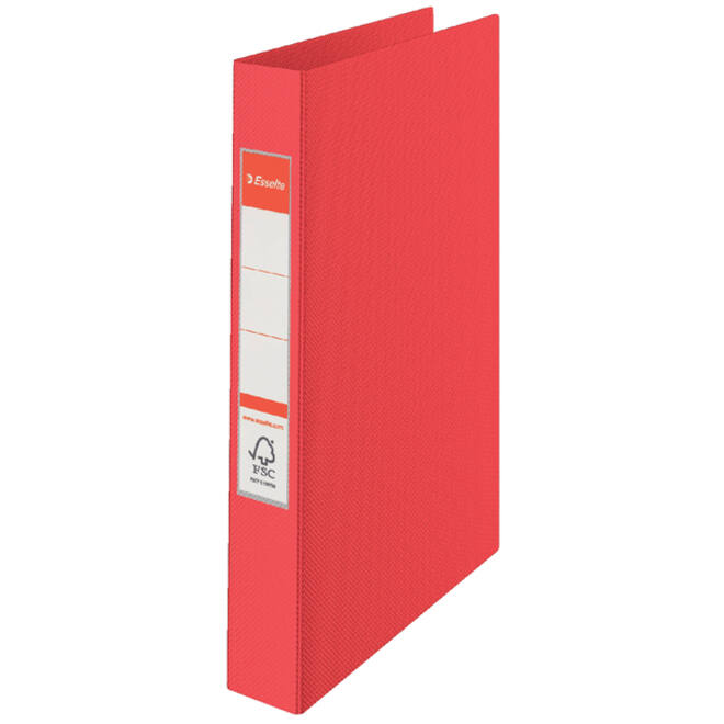 Ringband Esselte A4 23-rings O-mech 19mm PP rood