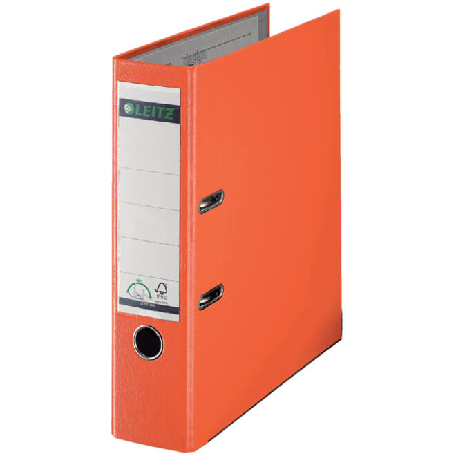 Ordner Leitz 1010 180° 80mm PP A4 oranje