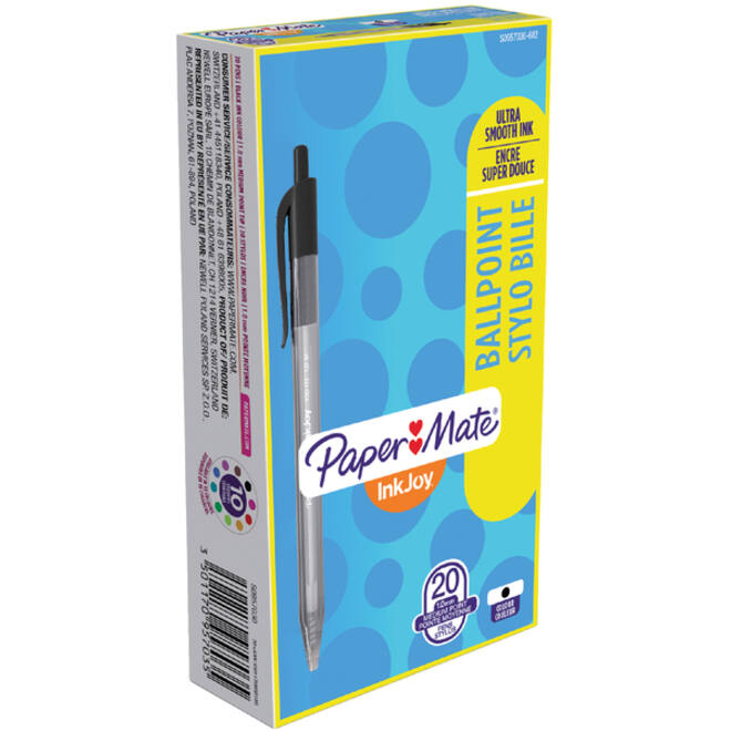 Balpen Paper Mate Inkjoy 100RT medium zwart
