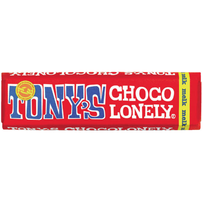Chocolade Tony's Chocolonely melk reep 50gr