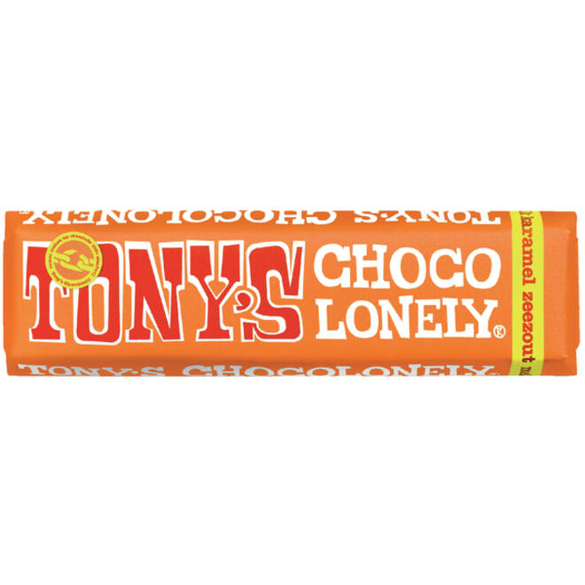 Chocolade Tony's Chocolonely karamel zeezout reep 47gr
