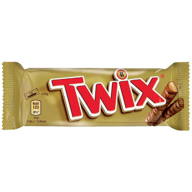 Snoep Twix reep 25x50 gram