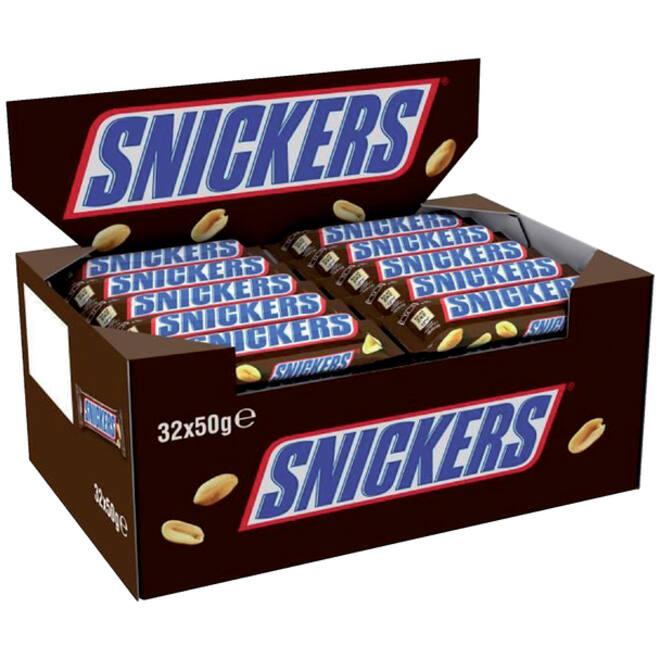 Snoep Snickers reep 32x50 gram