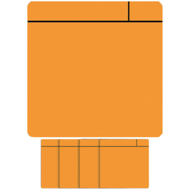 Magneet scrum 75x75mm oranje