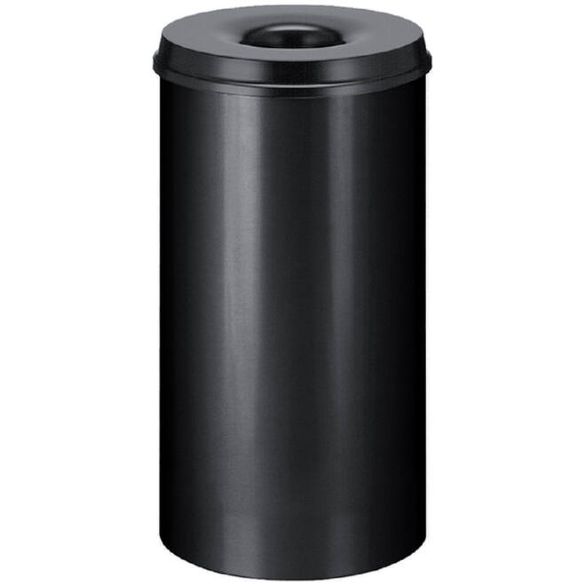 Papierbak met vlamdover Vepabins 50liter 33.5cm zwart