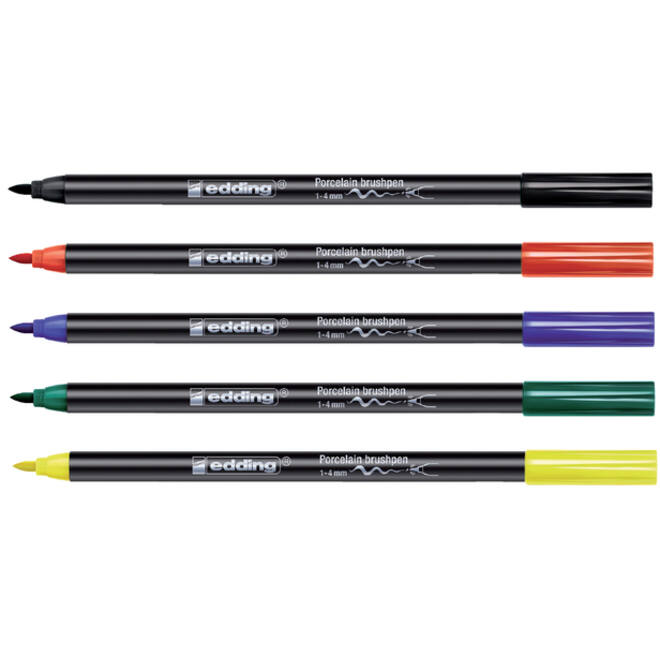 Brushpen edding 4200 porselein blauw