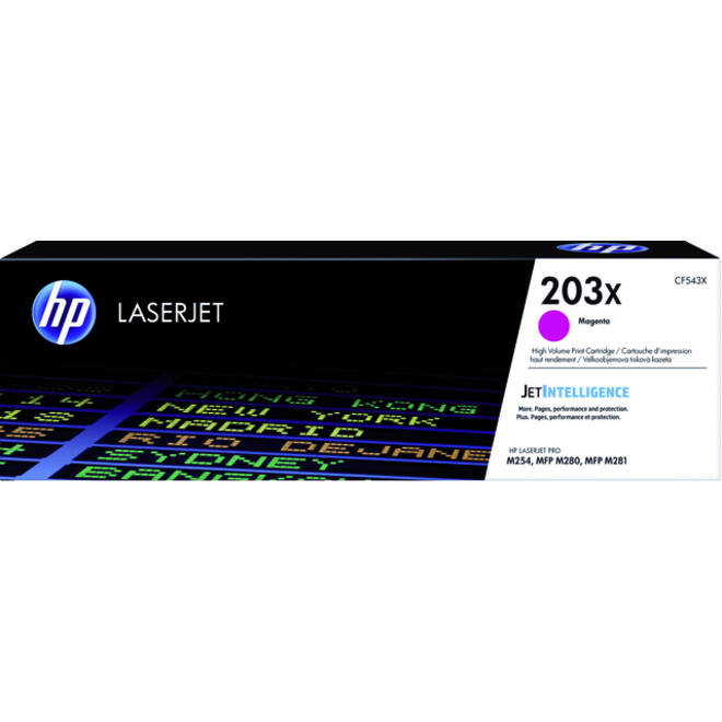 Tonercartridge HP CF543X 203X rood