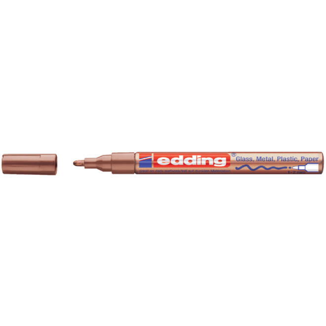Viltstift edding 751 lakmarker rond 1-2mm koper