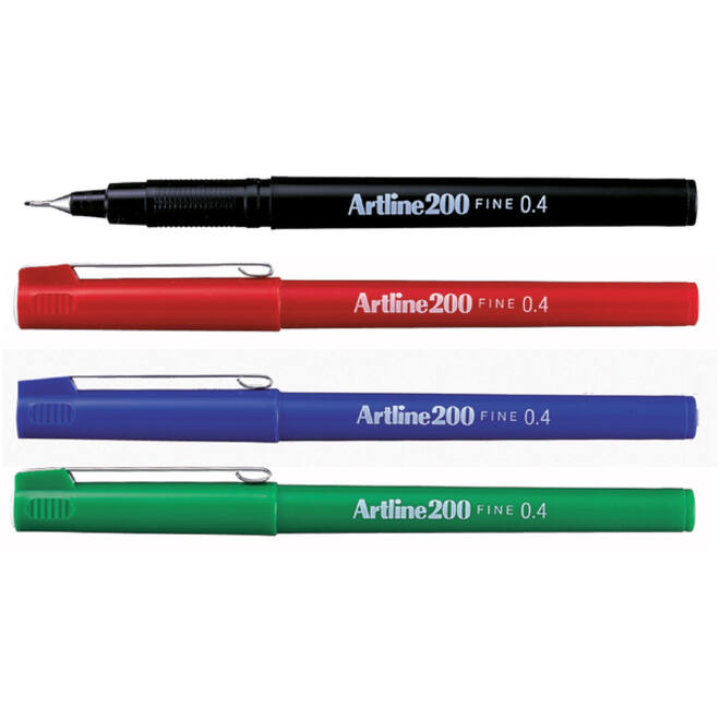 Fineliner Artline 200 rond fijn groen