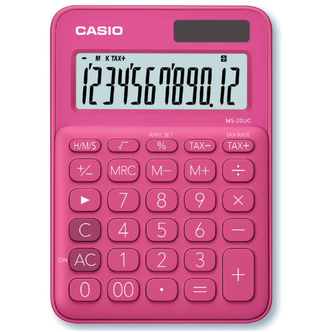 Rekenmachine Casio MS-20UC rood