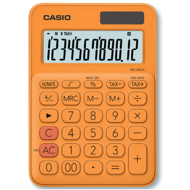 Rekenmachine Casio MS-20UC oranje