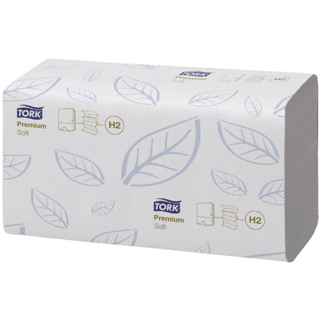 Handdoek Tork H2 multifold Premium kwaliteit 2 laags wit 100288