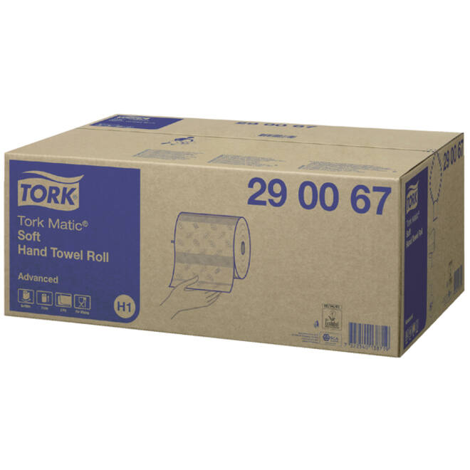 Handdoekrol Tork Matic H1 advanced 2-laags scheurbestendig 150m wit 290067