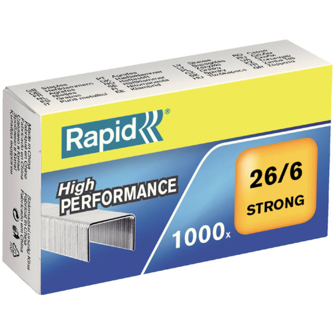 Nieten Rapid 26/6 gegalvaniseerd strong 1000 stuks