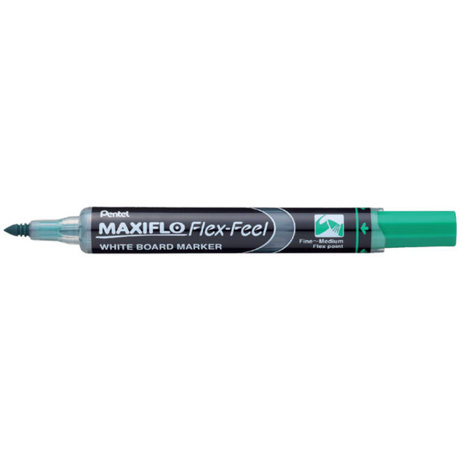 Viltstift Pentel MWL5SBF Maxiflo whiteboard rond 1.5-4.5mm groen