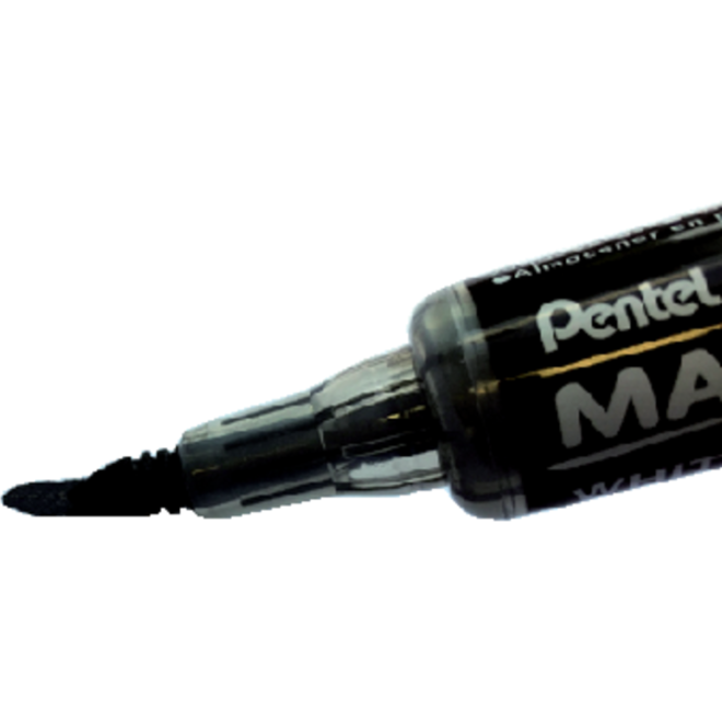 Viltstift Pentel MWL5SBF Maxiflo whiteboard rond 1.5-4.5mm zwart
