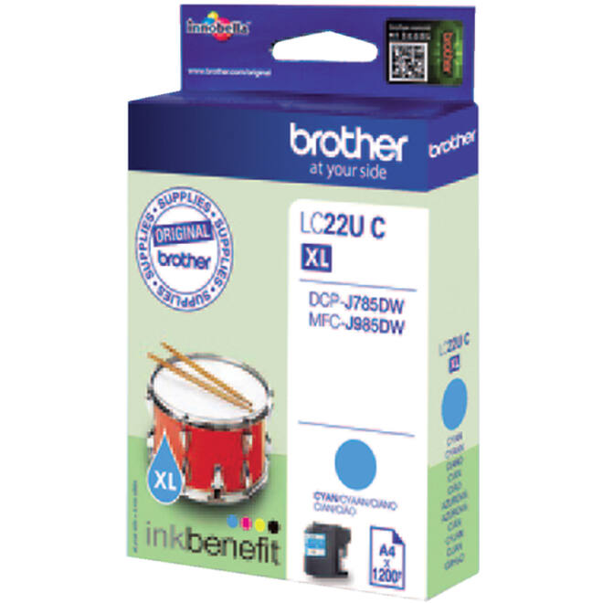 Inktcartridge Brother LC-22UC blauw