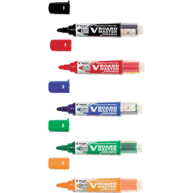 Viltstift PILOT Begreen whiteboard rond medium assorti etui à 5 stuks