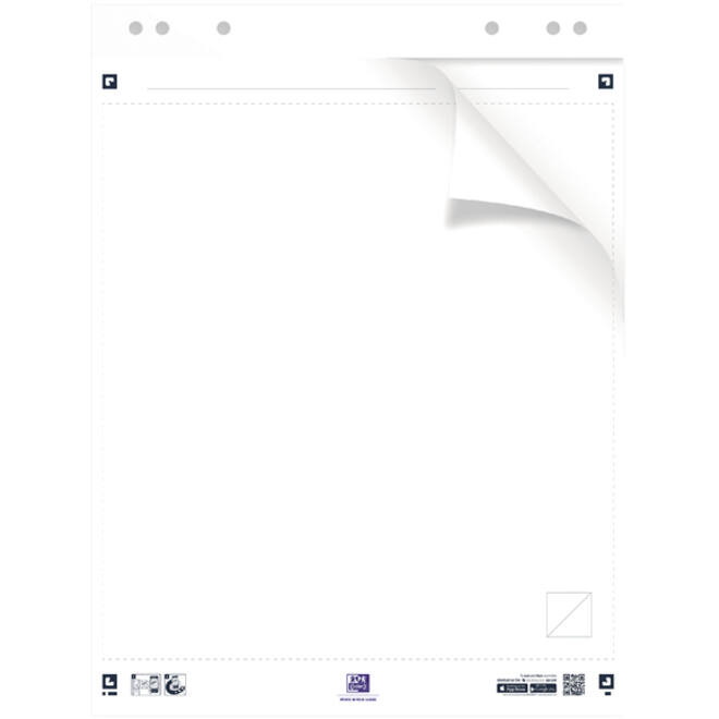 Flipoverpapier Oxford smart 60x80cm blanco 90gr 20v