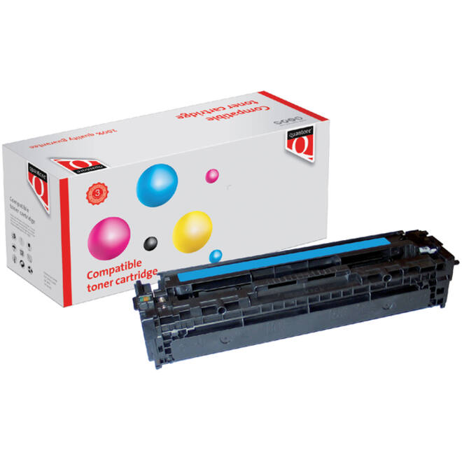Tonercartridge Quantore alternatief tbv HP CB541A 125A blauw
