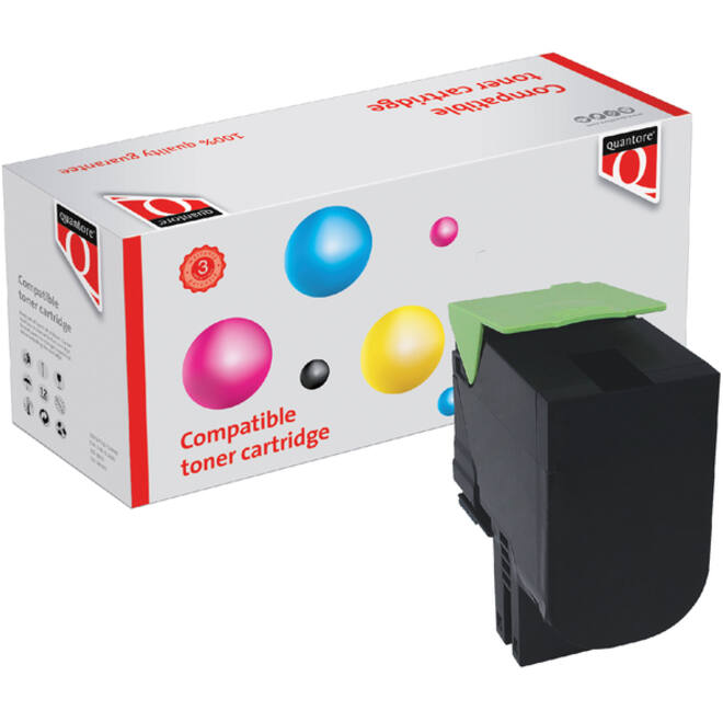 Tonercartridge Quantore alternatief tbv Lexmark 70C0H10 zwart