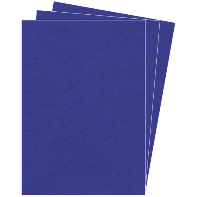 Voorblad Fellowes A4 lederlook royal blauw 100stuks