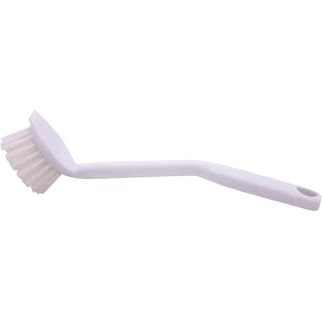 Afwasborstel Cleaninq basis plastic met ronde kop wit