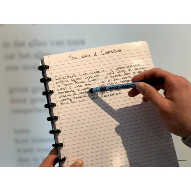 Notitieboek Correctbook Quantore A5 lijn 40blz rood