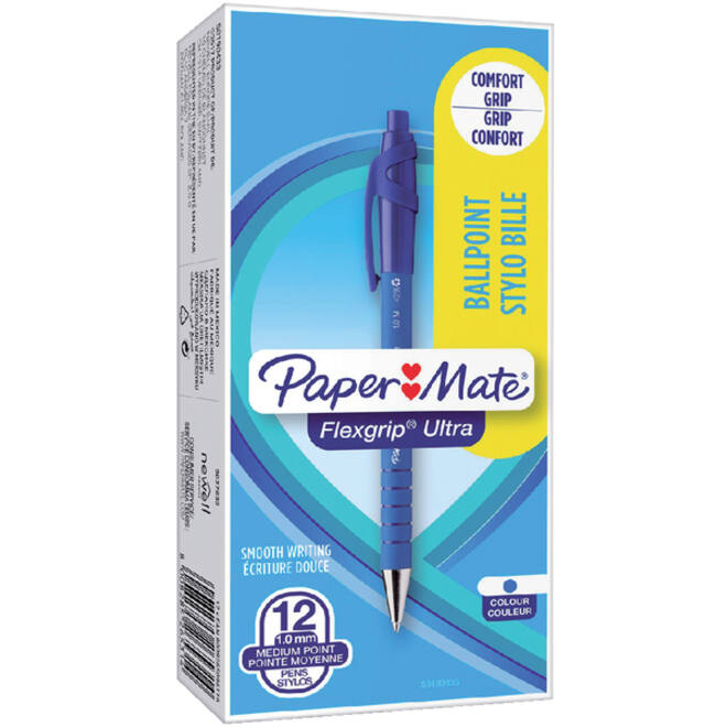 Balpen Paper Mate Flexgrip Ultra medium blauw